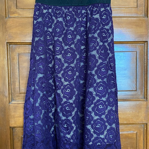 LLR Lace Lola in a deep plumb color.